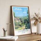 Cotswolds Travel Print, Travel Poster of Cotswolds, England, Cotswolds Art, Cotswolds Gift, Wall Art Print NQ Media Designs