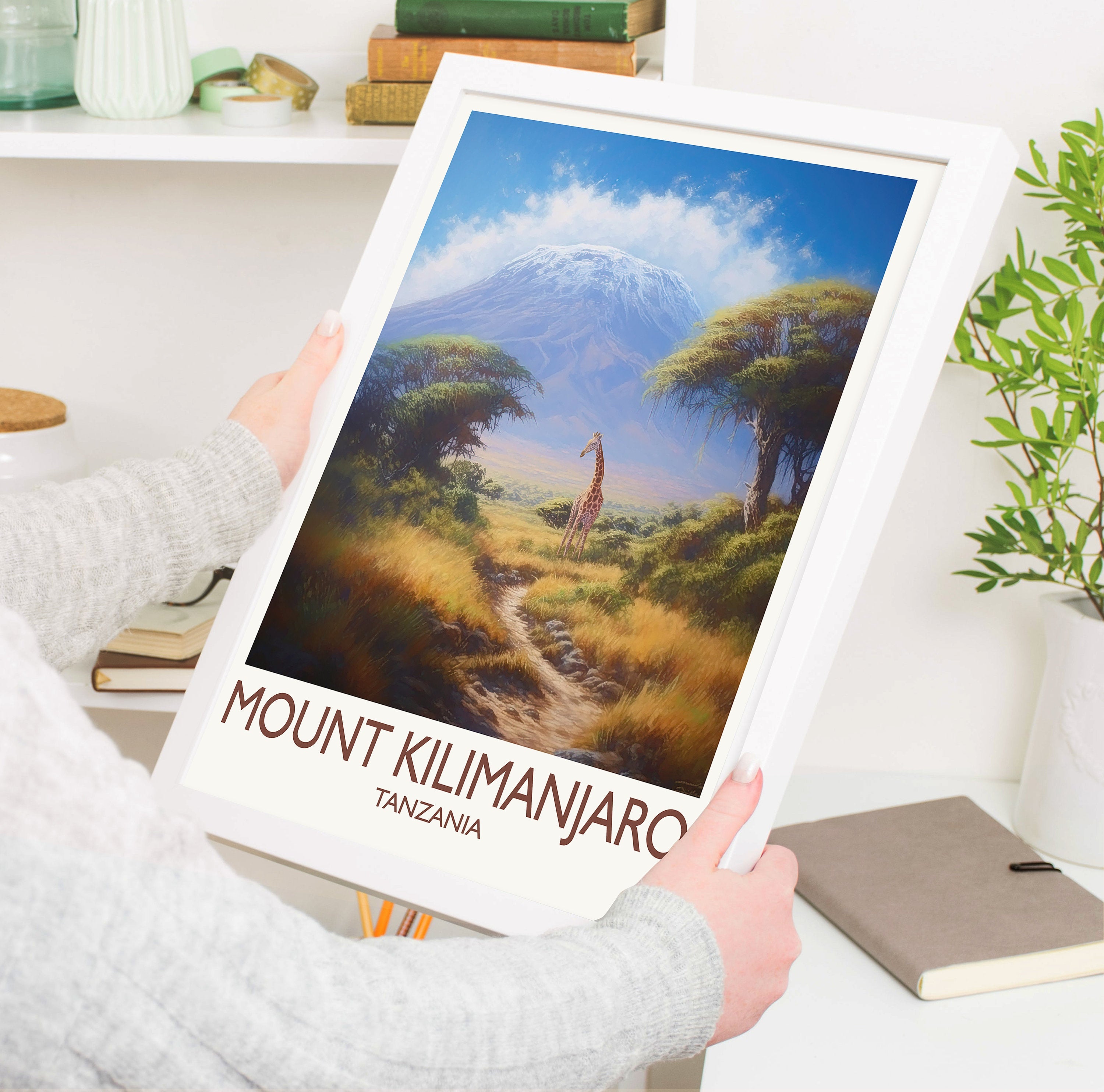 Mount Kilimanjaro Poster, Travel Print of Mount Kilimanjaro, Tanzania, Wall Art, Travel Gift NQ Media Designs