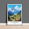 Patagonia Poster, Travel Print of Patagonia, Chile, South America, Travel Gift NQ Media Designs