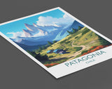 Patagonia Poster, Travel Print of Patagonia, Chile, South America, Travel Gift NQ Media Designs