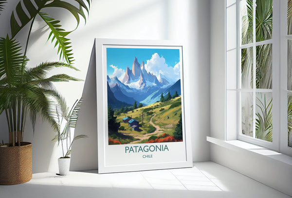 Patagonia Poster, Travel Print of Patagonia, Chile, South America, Travel Gift