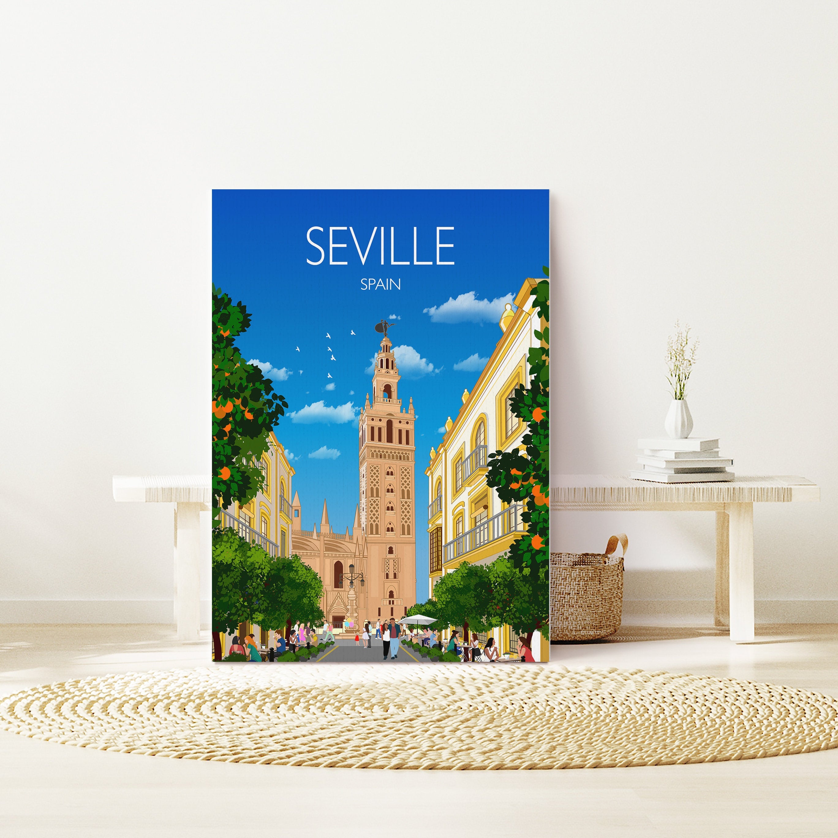 Seville Travel Poster, Travel Print of Seville, Seville Poster, Seville, Spain Travel Poster NQ Media Designs