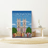 Coronation Print, Coronation Poster, Westminster Abbey, London UK, King Charles III, UK Travel Poster, Commemorative Coronation Print
