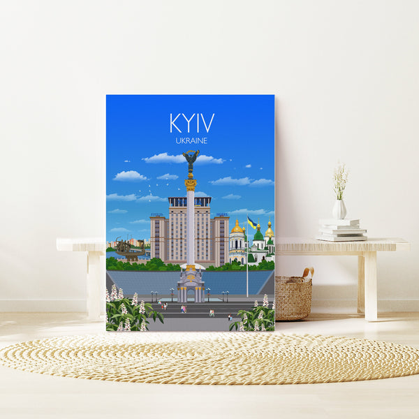 Kyiv Travel Poster, Kyiv Ukraine Travel Print, Kyiv Poster, Ukraine Wall Art Print, Travel Gift, Kyiv Gift