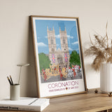 Coronation Poster of London , Coronation Print, Westminster Abbey, London UK, King Charles III, Commemorative Coronation Print NQ Media Designs
