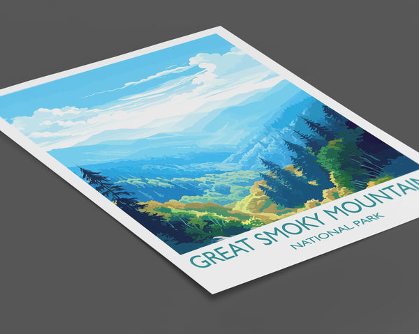 Great Smoky Mountains Poster, Travel Print of Great Smoky Mountains, National Park, USA, Travel Gift