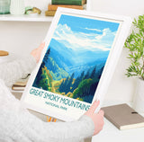 Great Smoky Mountains Poster, Travel Print of Great Smoky Mountains, National Park, USA, Travel Gift NQ Media Designs