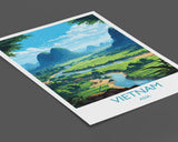 Vietnam Travel Print, Travel Poster of Vietnam, Asia, Vietnam Art, Vietnam Gift, Wall Art Print NQ Media Designs