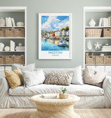 Padstow Travel Poster, Travel Print of Padstow, Cornwall, England, Cornwall Art, Padstow Gift, Wall Art Print NQ Media Designs