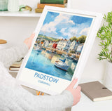 Padstow Travel Poster, Travel Print of Padstow, Cornwall, England, Cornwall Art, Padstow Gift, Wall Art Print NQ Media Designs