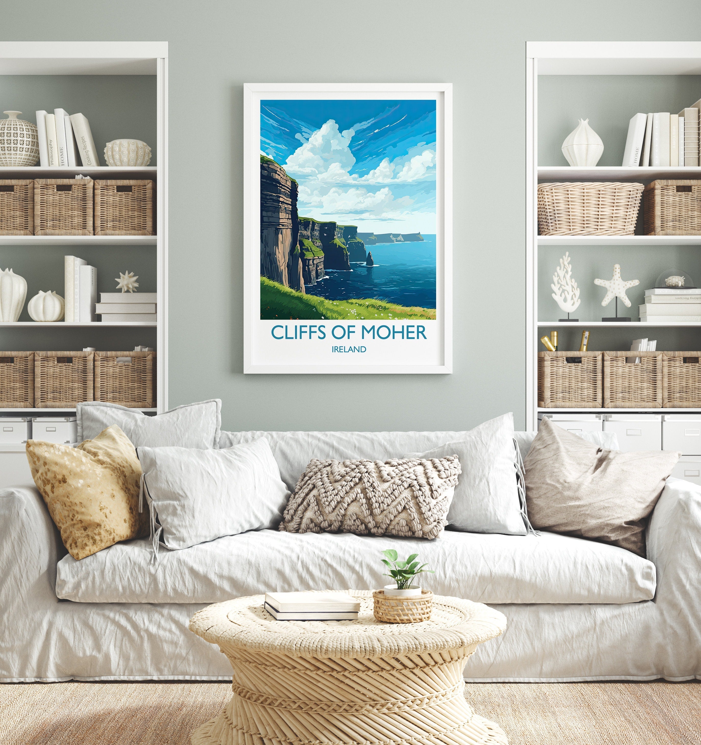 Cliffs of Moher Poster, Travel Print of Cliffs of Moher, Ireland, Travel Gift NQ Media Designs