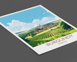 Burgundy Poster, Travel Print of Burgundy, Wine Region, France, Europe, Travel Gift NQ Media Designs