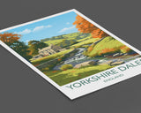 Yorkshire Dales Travel Print, Travel Poster of Yorkshire Dales,England, Yorkshire Dales Art, Yorkshire Dales Gift, Wall Art Print NQ Media Designs