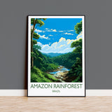 Amazon Rainforest Poster, Travel Print of Amazon Rainforest, Brazil, Travel Gift NQ Media Designs