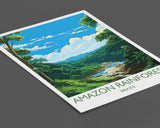 Amazon Rainforest Poster, Travel Print of Amazon Rainforest, Brazil, Travel Gift NQ Media Designs