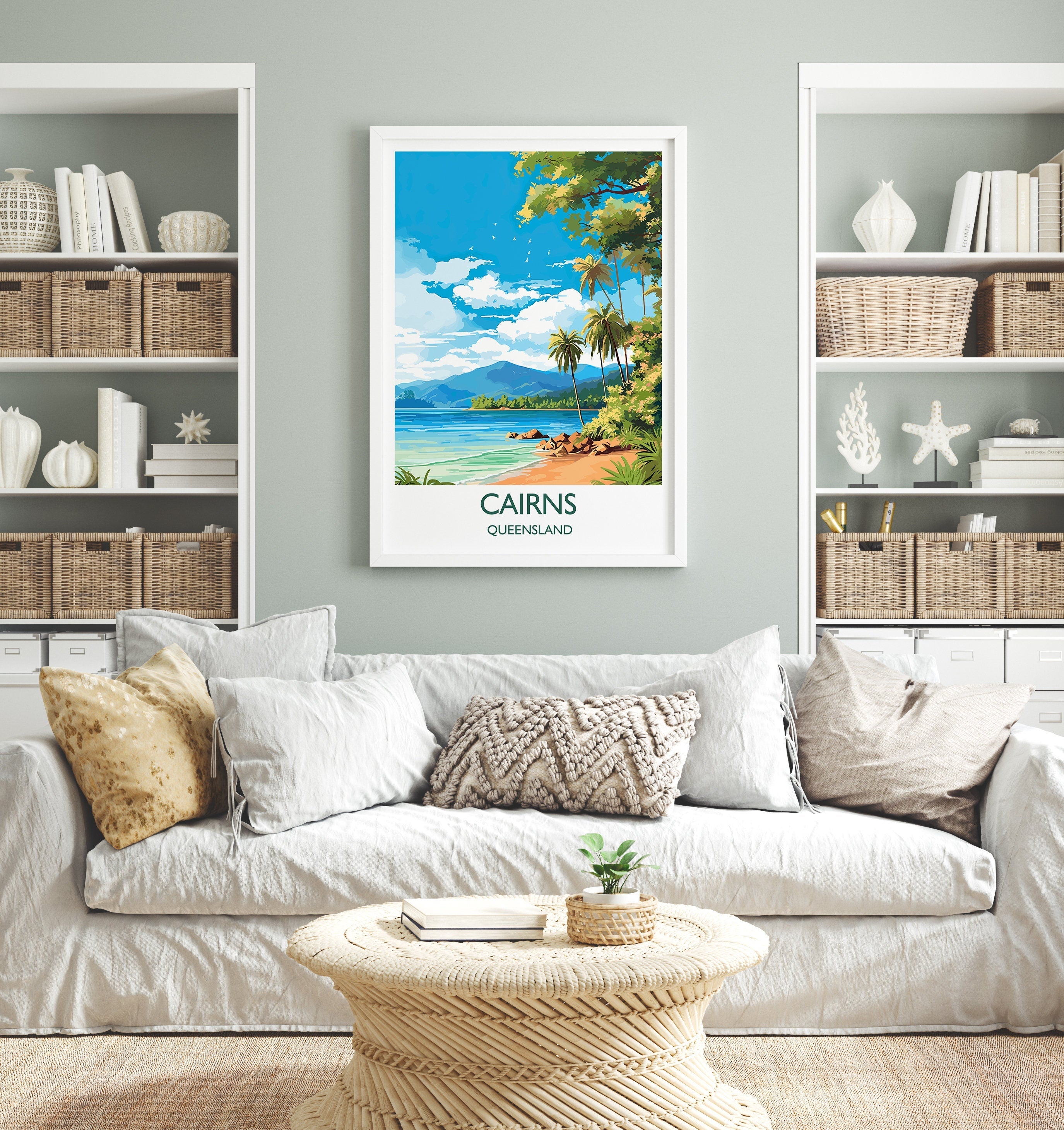 Cairns Poster, Travel Print of Cairns, Queensland, Australia, Travel Gift NQ Media Designs