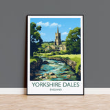Yorkshire Dales Travel Poster, Travel Print of Yorkshire Dales,England, Yorkshire Dales Art, Yorkshire Dales Gift, Wall Art Print NQ Media Designs