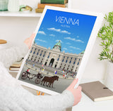 Vienna Travel Poster, Vienna Travel Print, Hofburg Poster, Austria Wall Art Print, Travel Gift, Vienna Gift NQ Media Designs