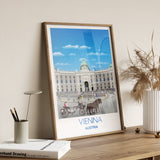 Vienna Travel Poster, Travel Print of Vienna, Vienna Poster, Austria, Vienna Travel Gift, Hofburg Gift NQ Media Designs