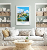 Avignon Travel Poster, Travel Print of Avignon, France, Provence Art, Avignon Gift, Wall Art Print NQ Media Designs