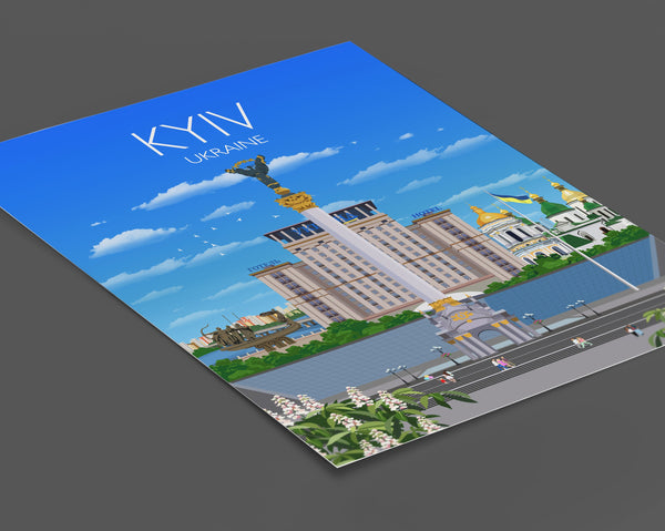 Kyiv Travel Poster, Kyiv Ukraine Travel Print, Kyiv Poster, Ukraine Wall Art Print, Travel Gift, Kyiv Gift