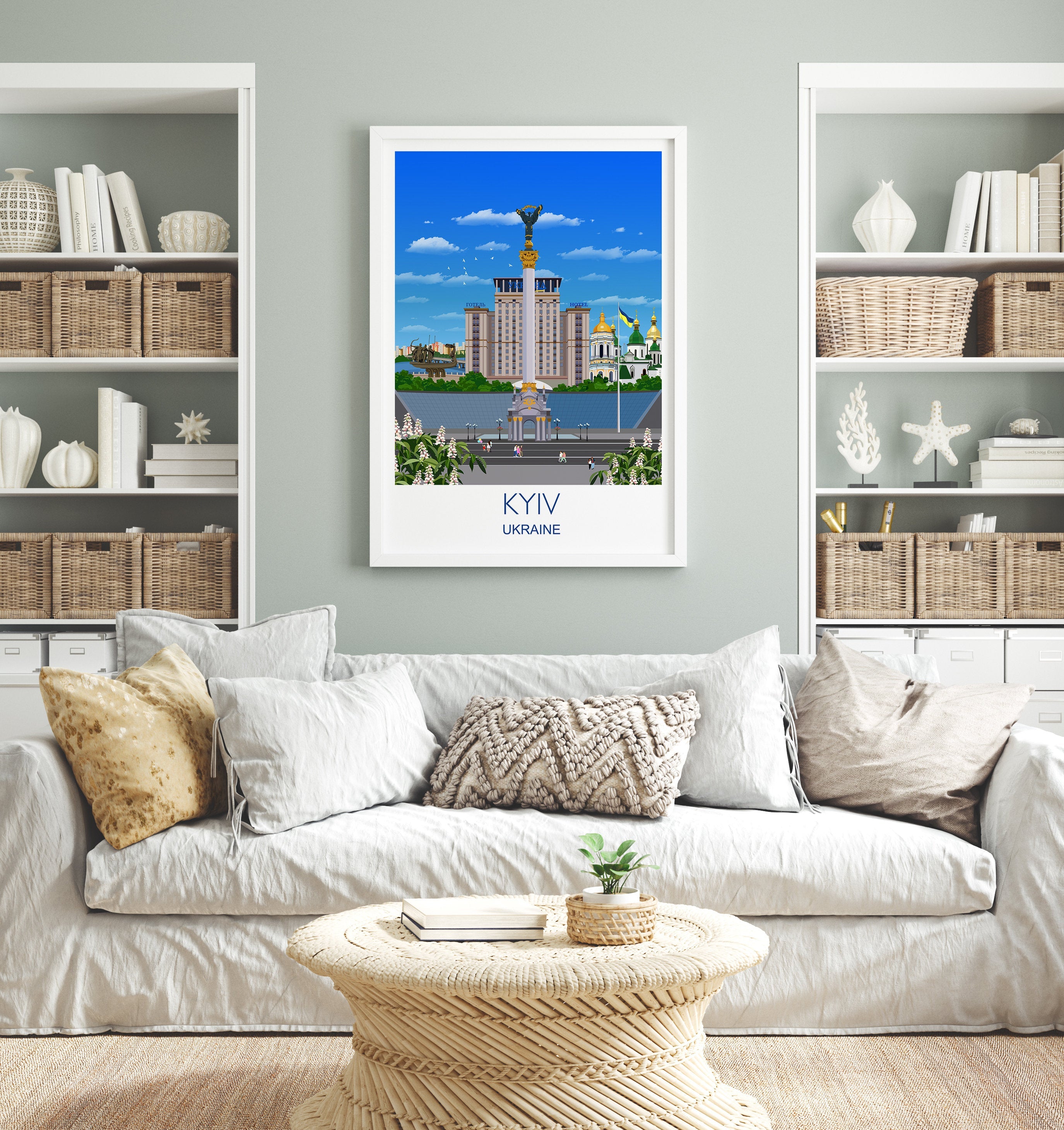 Kyiv Travel Print, Travel Poster of Kyiv, Ukraine, Ukraine Poster, Travel Gift, Kyiv Gift NQ Media Designs