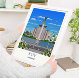 Kyiv Travel Print, Travel Poster of Kyiv, Ukraine, Ukraine Poster, Travel Gift, Kyiv Gift NQ Media Designs