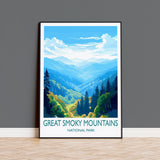 Great Smoky Mountains Poster, Travel Print of Great Smoky Mountains, National Park, USA, Travel Gift NQ Media Designs