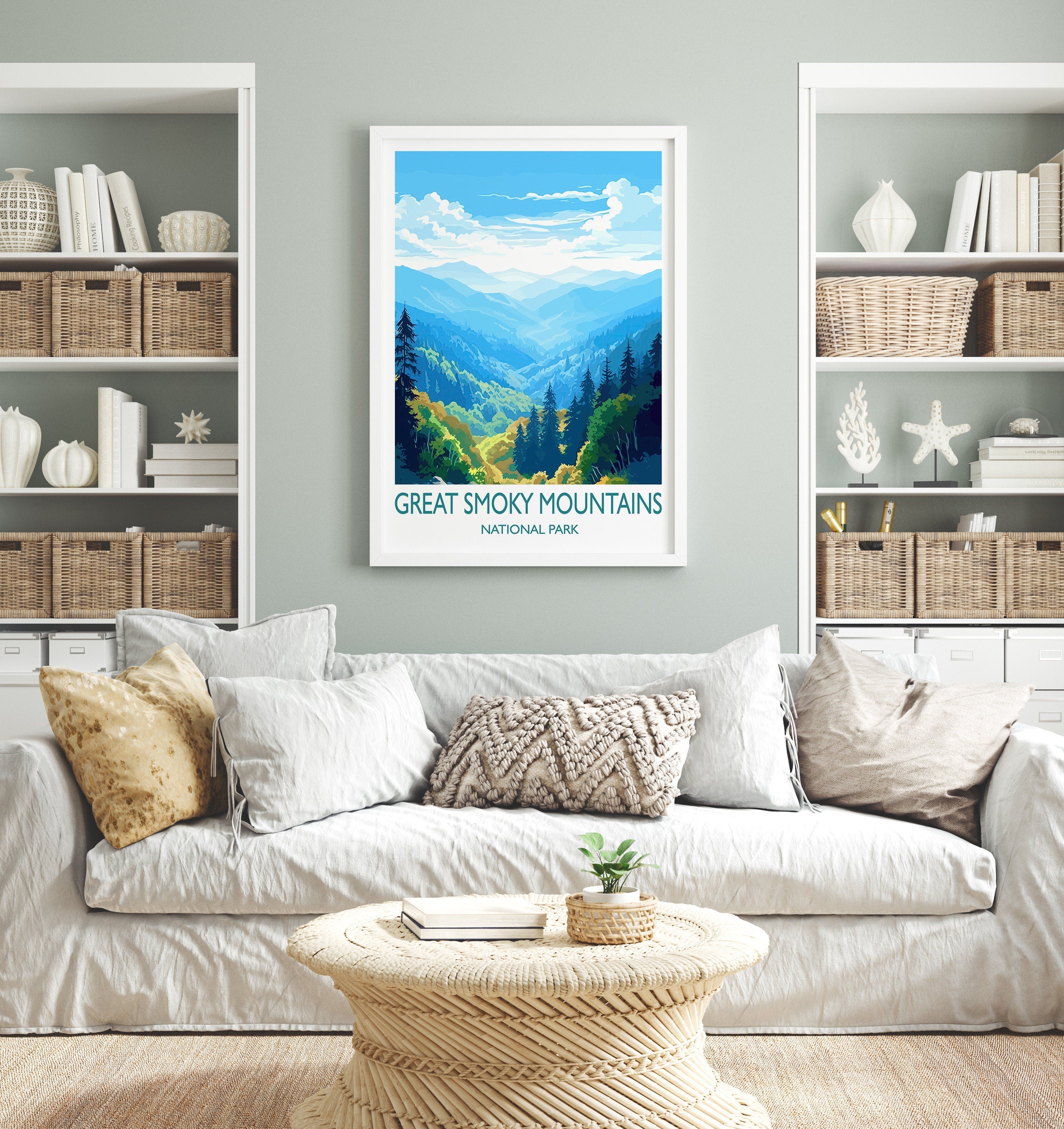 Great Smoky Mountains Poster, Travel Print of Great Smoky Mountains, National Park, USA, Travel Gift NQ Media Designs