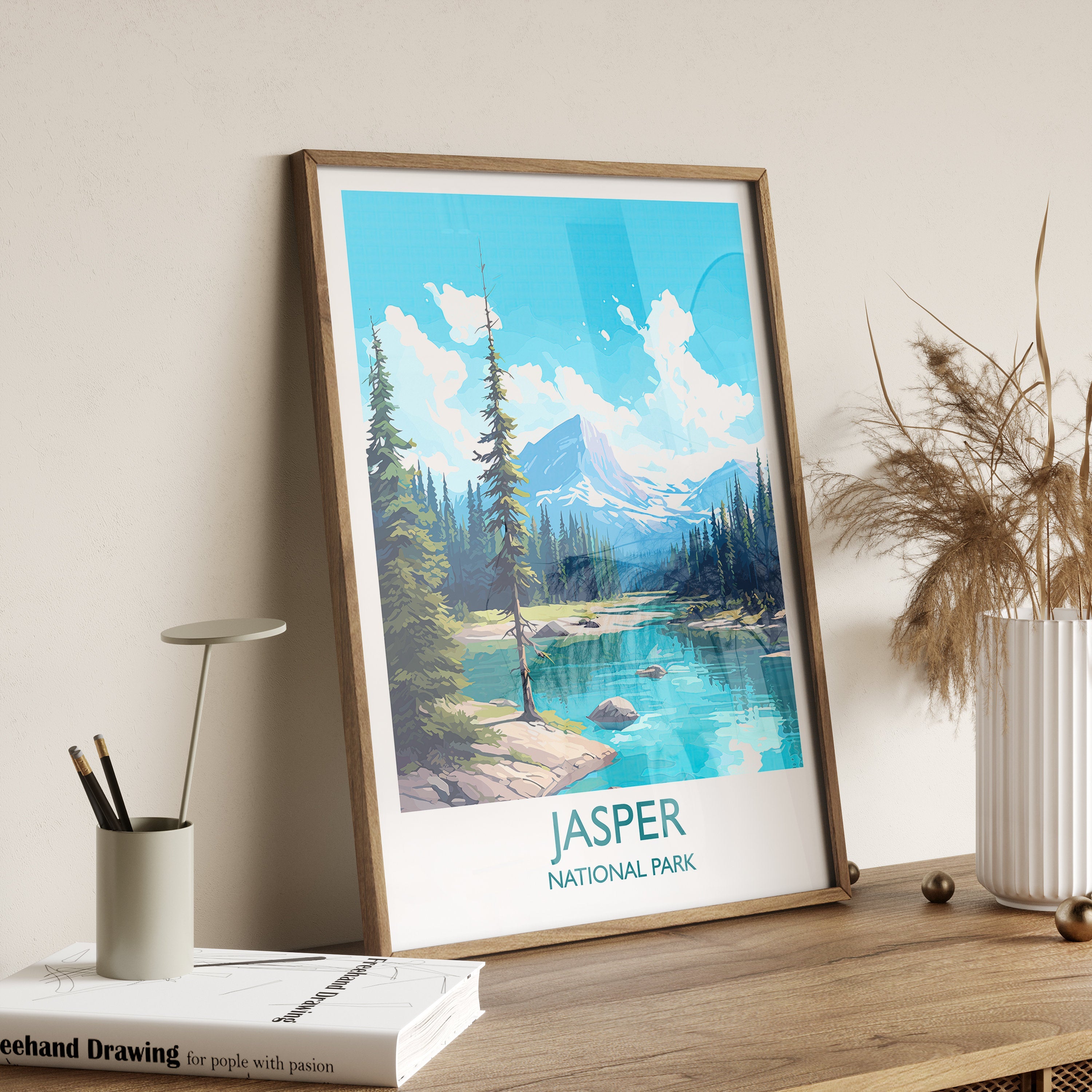 Jasper National Park Poster, Travel Print of Jasper National Park, National Park, Canada, Travel Gift NQ Media Designs