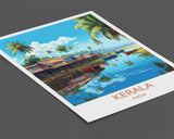 Kerala Travel Print, Travel Poster of Kerala, India, Kerala Art, Kerala Gift, Wall Art Print NQ Media Designs