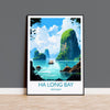 Ha Long Bay Travel Print, Travel Poster of Ha Long Bay, Vietnam, Asia, Ha Long Bay Gift, Vietnam Gift, Wall Art Print NQ Media Designs
