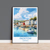 Padstow Travel Poster, Travel Print of Padstow, Cornwall, England, Cornwall Art, Padstow Gift, Wall Art Print NQ Media Designs
