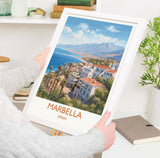 Marbella Travel Print, Travel Poster of Marbella, Spain, Marbella Art, Marbella Gift, Wall Art Print NQ Media Designs