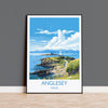Anglesey Travel Poster, Anglesey Travel Print, Wales, Welsh Art, Anglesey Gift, Wall Art Print