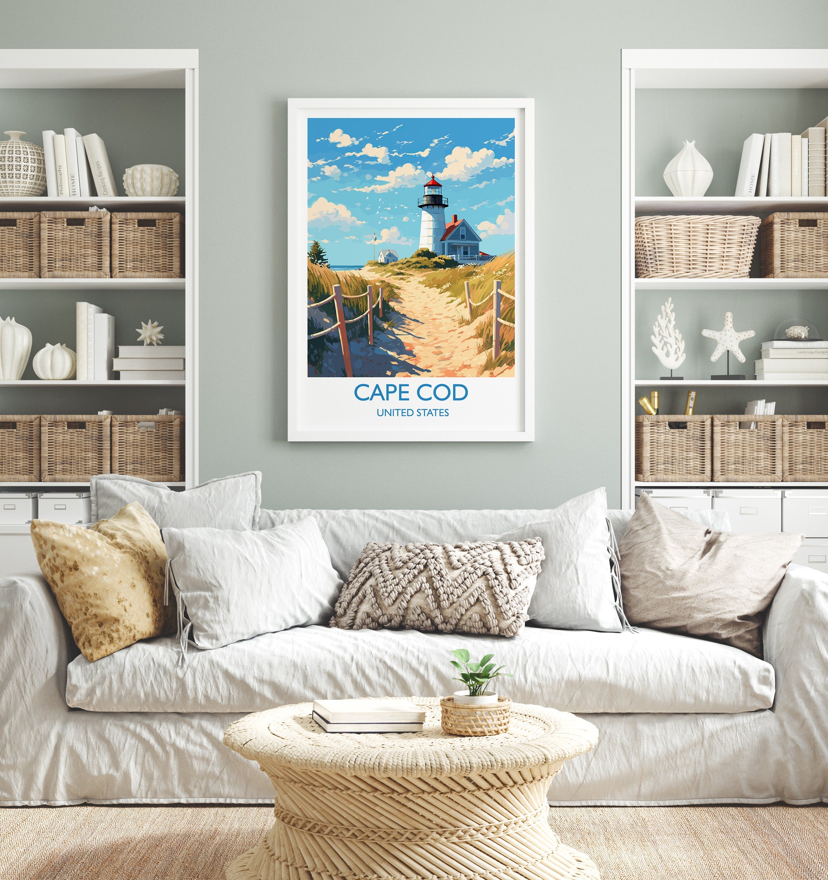 Cape Cod Poster, Travel Print of Cape Cod, Massachusetts, USA, Travel Gift NQ Media Designs