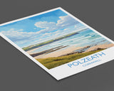 Polzeath Travel Poster, Travel Print of Polzeath, England, Cornwall Art, Cornwall Gift, Wall Art Print NQ Media Designs