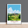 Burgundy Poster, Travel Print of Burgundy, Wine Region, France, Europe, Travel Gift NQ Media Designs
