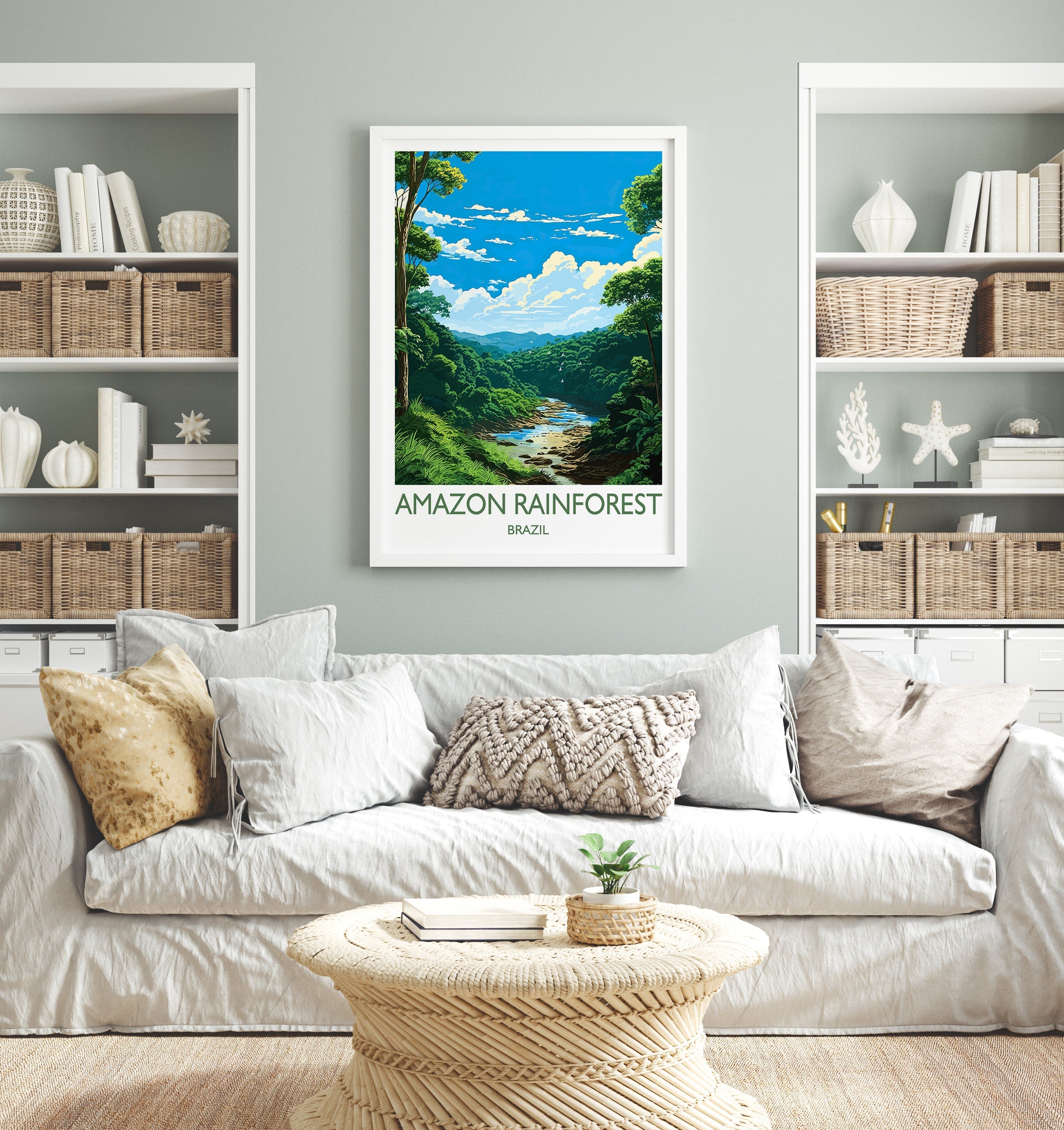 Amazon Rainforest Poster, Travel Print of Amazon Rainforest, Brazil, Travel Gift NQ Media Designs