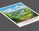 Loire Valley Poster, Travel Print of Loire Valley, Wine Region, France, Europe, Travel Gift NQ Media Designs