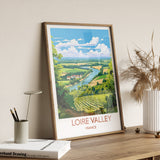 Loire Valley Poster, Travel Print of Loire Valley, Wine Region, France, Europe, Travel Gift NQ Media Designs