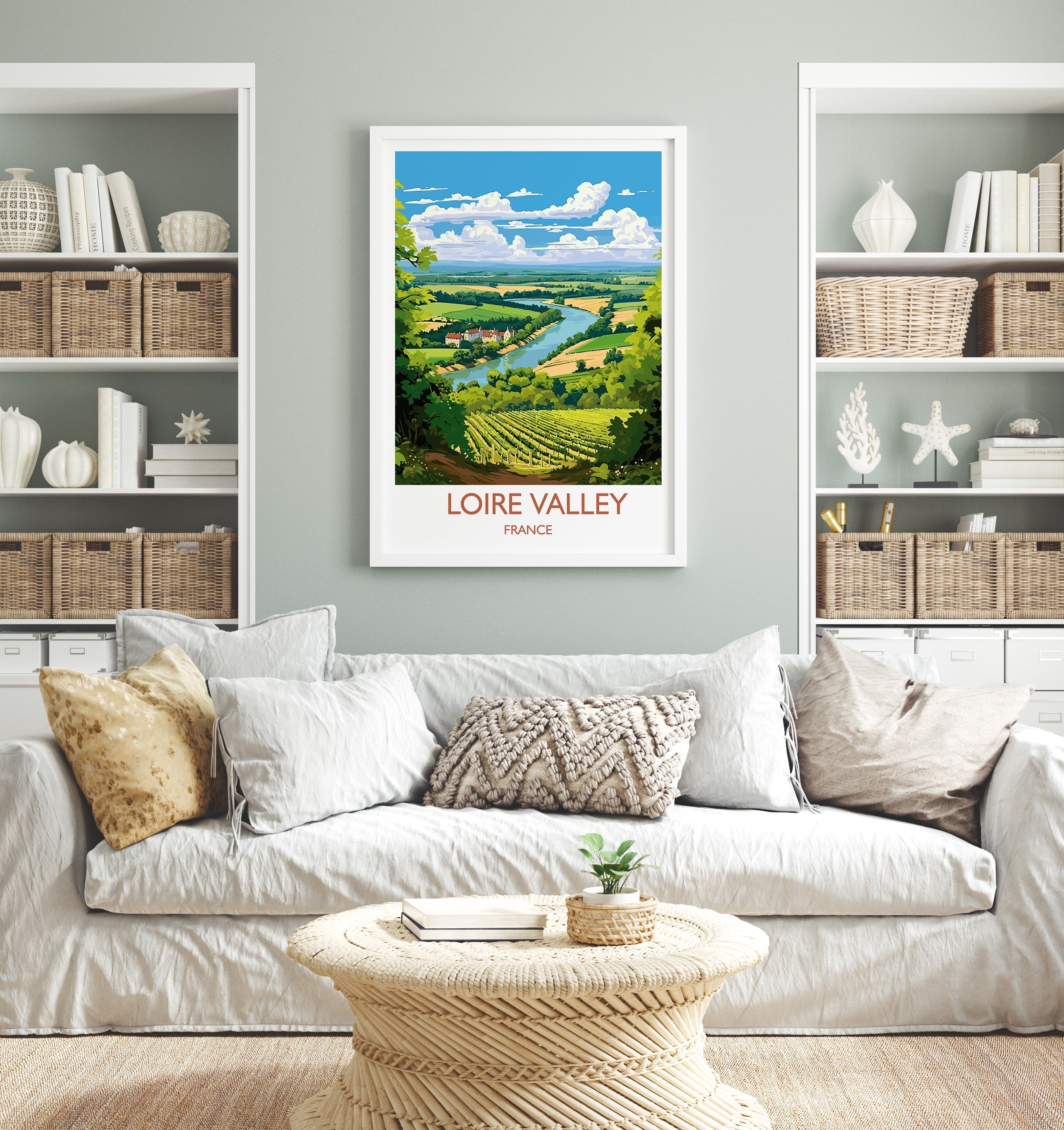 Loire Valley Poster, Travel Print of Loire Valley, Wine Region, France, Europe, Travel Gift NQ Media Designs