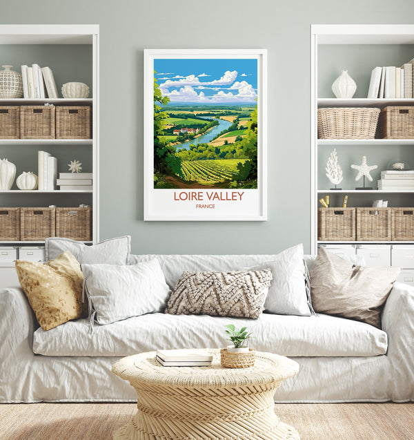 Loire Valley Poster, Travel Print of Loire Valley, Wine Region, France, Europe, Travel Gift