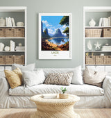 Laos Travel Print, Travel Poster of Laos, Asia, Laos Art, Laos Gift, Wall Art Print NQ Media Designs