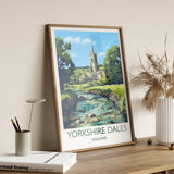 Yorkshire Dales Travel Poster, Travel Print of Yorkshire Dales,England, Yorkshire Dales Art, Yorkshire Dales Gift, Wall Art Print NQ Media Designs