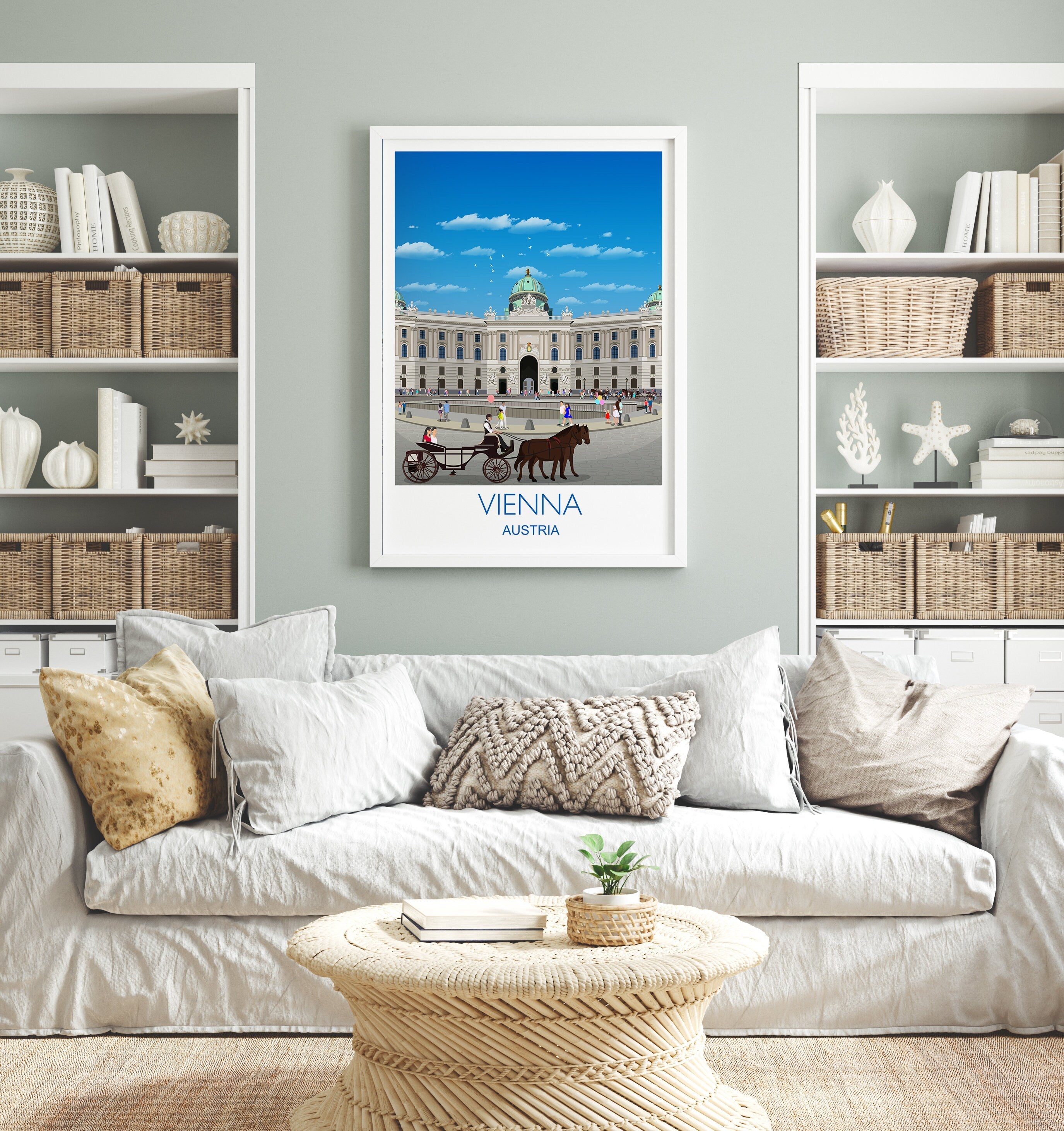 Vienna Travel Poster, Travel Print of Vienna, Vienna Poster, Austria, Vienna Travel Gift, Hofburg Gift NQ Media Designs