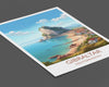 Gibraltar Travel Print, Travel Poster of Gibraltar, Mediterranean, Gibraltar Art, Gibraltar Gift, Wall Art Print