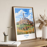 Siena Travel Print, Travel Poster of Siena, Italy, Siena Art, Siena Gift, Wall Art Print NQ Media Designs