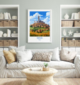 Siena Travel Print, Travel Poster of Siena, Italy, Siena Art, Siena Gift, Wall Art Print NQ Media Designs