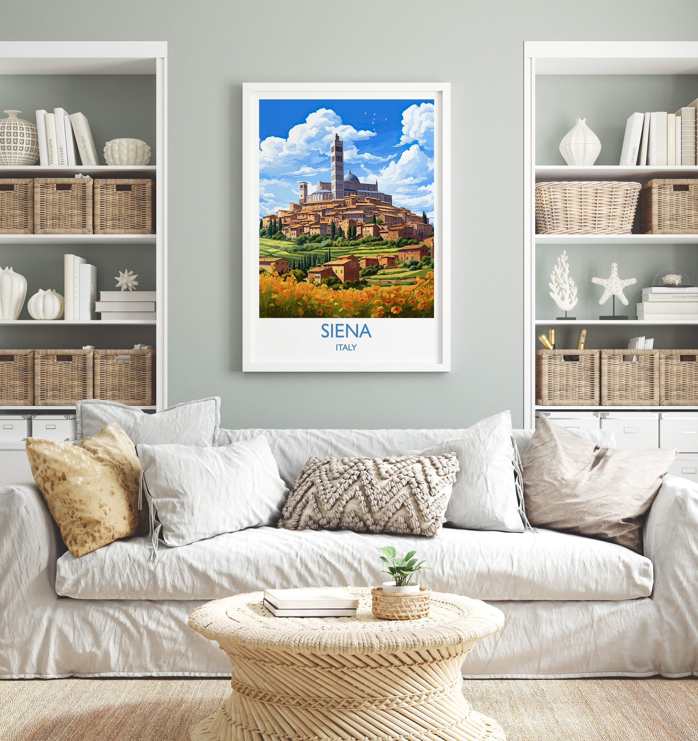 Siena Travel Print, Travel Poster of Siena, Italy, Siena Art, Siena Gift, Wall Art Print NQ Media Designs